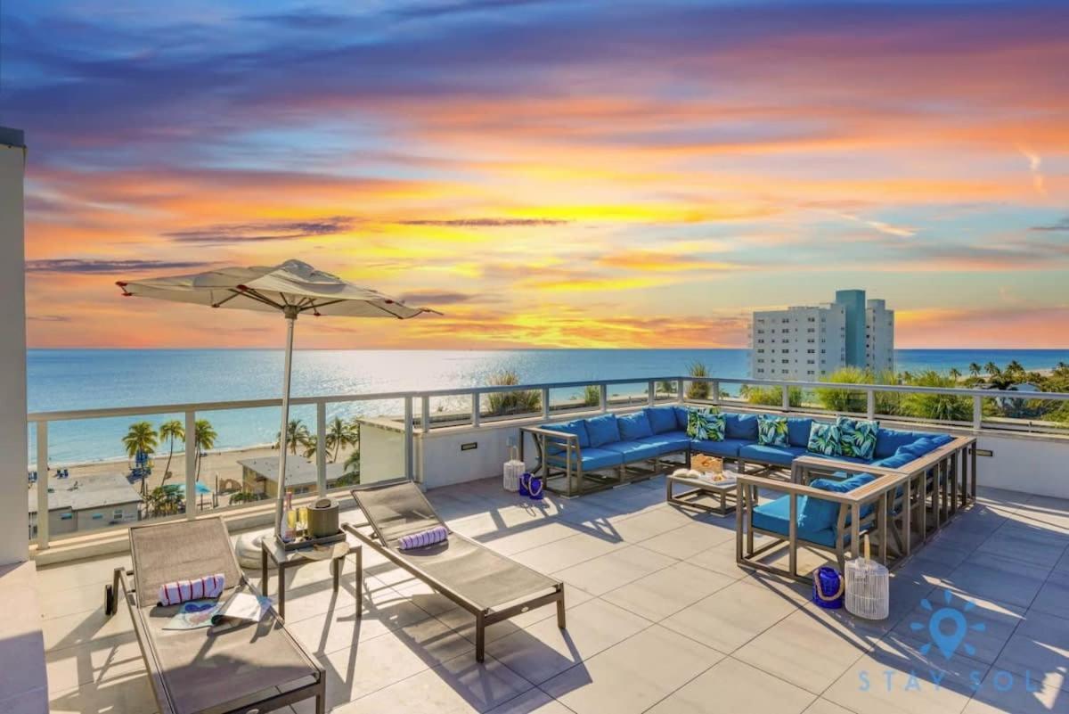 NEW!! Beachfront Condo Resort - ROOFTOP POOL Hollywood Exterior foto